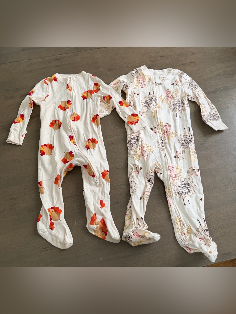 2pc Turkey/Thanksgiving One Piece Sleeper Set 9M